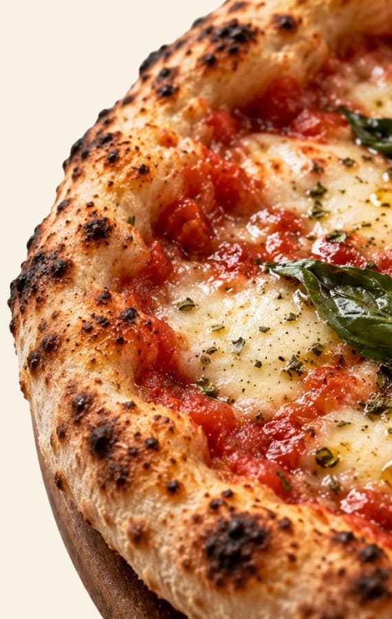 Pizza Marguerita Campobasso saindo do forno